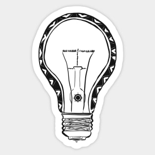 Lightbulb Line Drawing Sticker